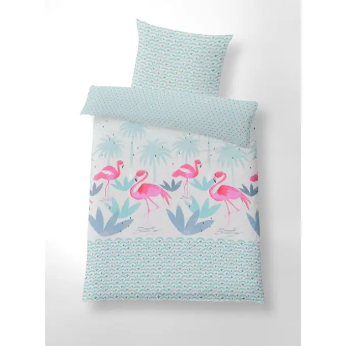 Einzelbettwäsche-Set Flamingo Sichere Zahlung