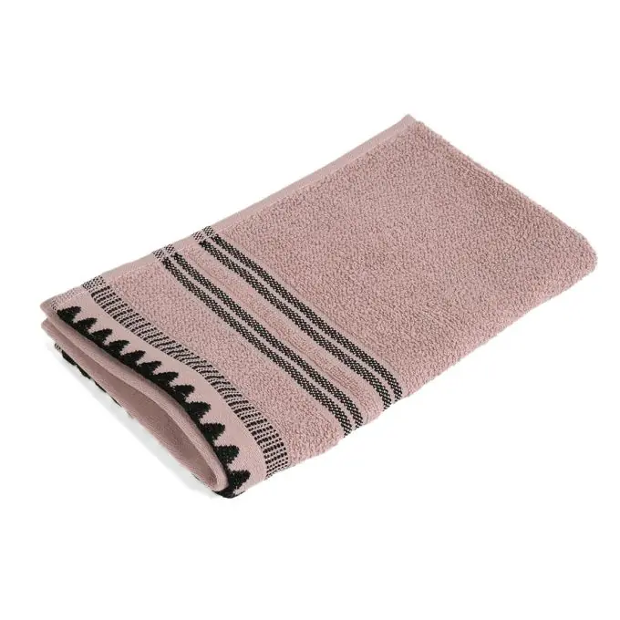 Bestseller Gästehandtuch Streifen rosa schwarz