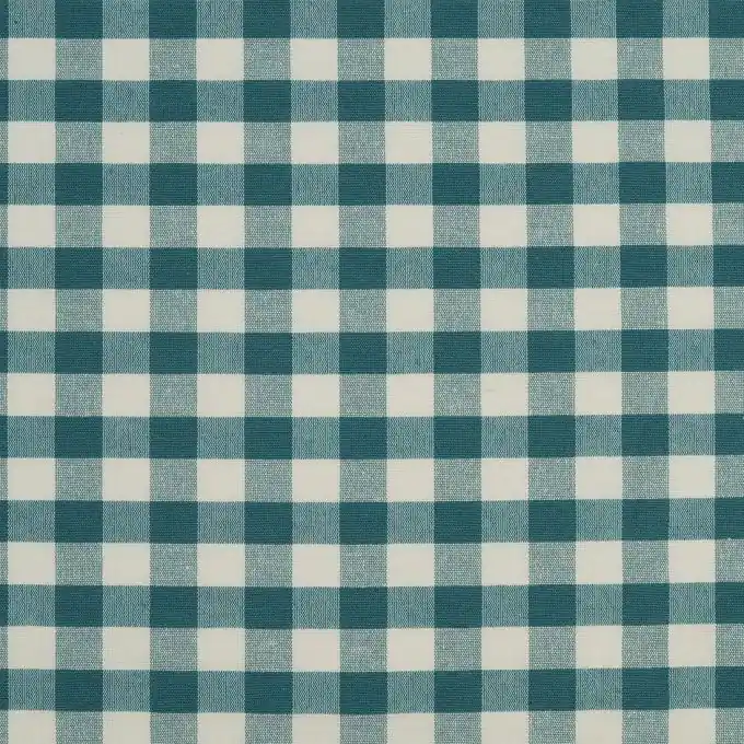 Gefärbter Stoff mit Karos, entenblau Kracherpreis