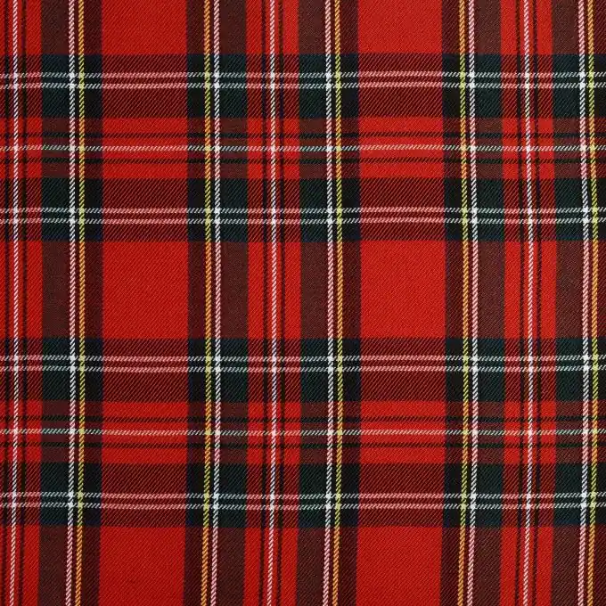 Kariertes Stoff Clan Rot 150 cm Breite Heißes Angebot