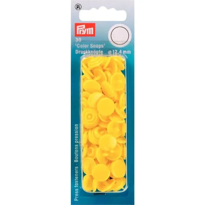 Druckknöpfe Color Snaps, rund gelb Aktuell
