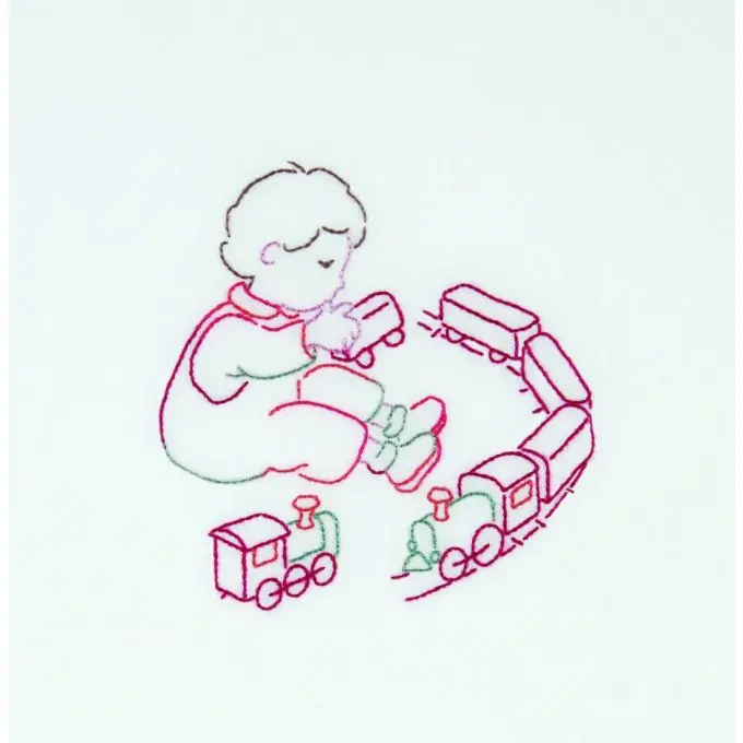 Stickerei-Set Zug 18 x 18 cm – Mini Kit Bestpreis