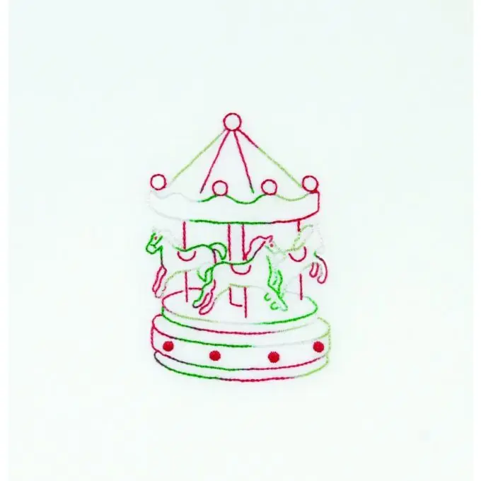 Mini Stickset Karussell 18×18 cm – Handarbeitskit Original