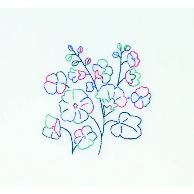 Jetzt Kaufen Stickerei-Set „Trémière“ 18 x 18 cm Mini Kit