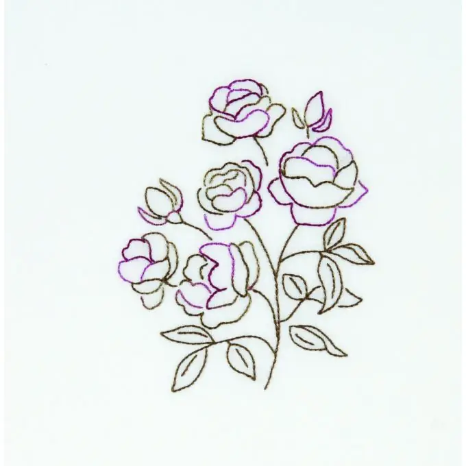 Sonderangebot Stickerei-Set Mini Rose 18x18cm