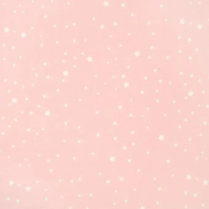 Versand Am Gleichen Tag Weicher und matter beschichteter Baumwollstoff in rosa mit weißen Sternen