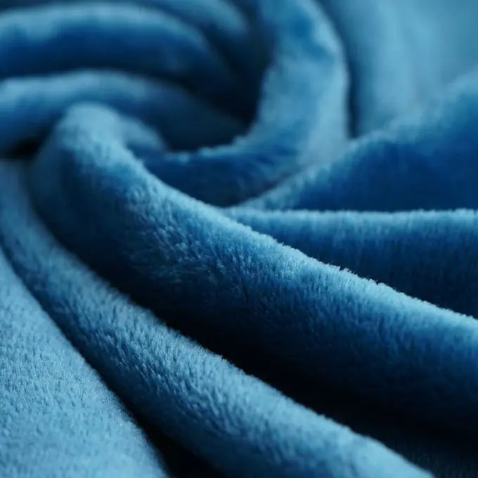 Fleecestoff, einfarbig dunkelblau Bestpreis