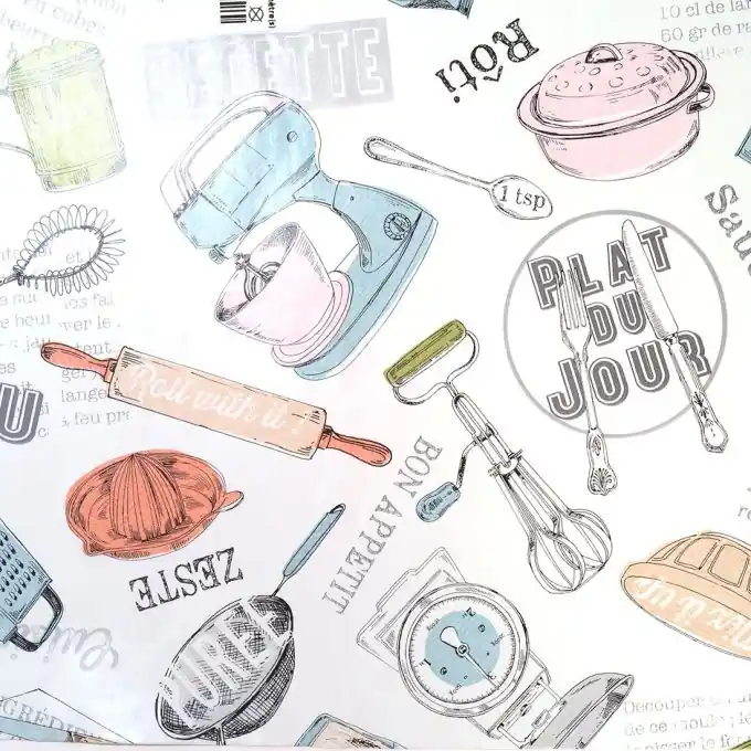 Wachstuch mit Kochrezeptmotiven Neu Im Sortiment