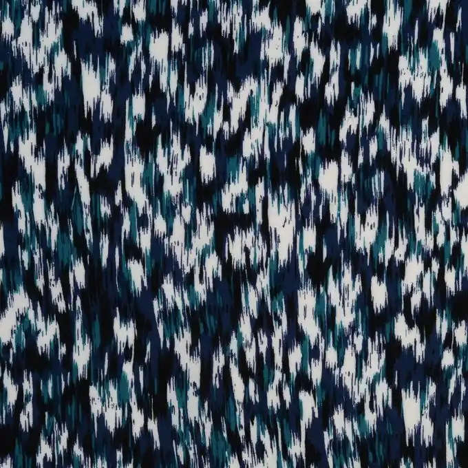 Viskose Ikat-Stoff Blau 134cm Breite Letzte Chance