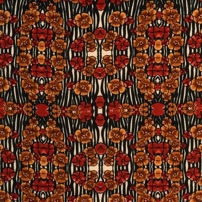 Günstig Viskosestoff Japan ockerfarben rot