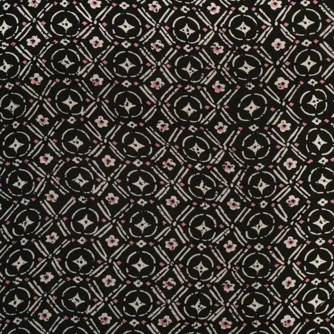 Garantierte Lieferung Viskosestoff Schwarz Weiß Pink 140cm Breit Quadrat & Kreis Design