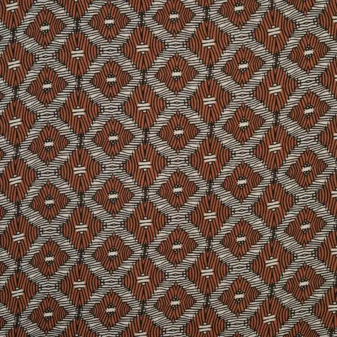 Letzte Chance Viskosestoff mit Wachsmuster Braun 140 cm Breite