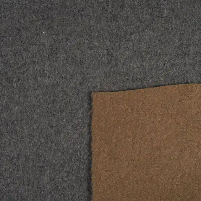 Wendbarer grauer und kamelfarbener Wollstoff Gratis Versand