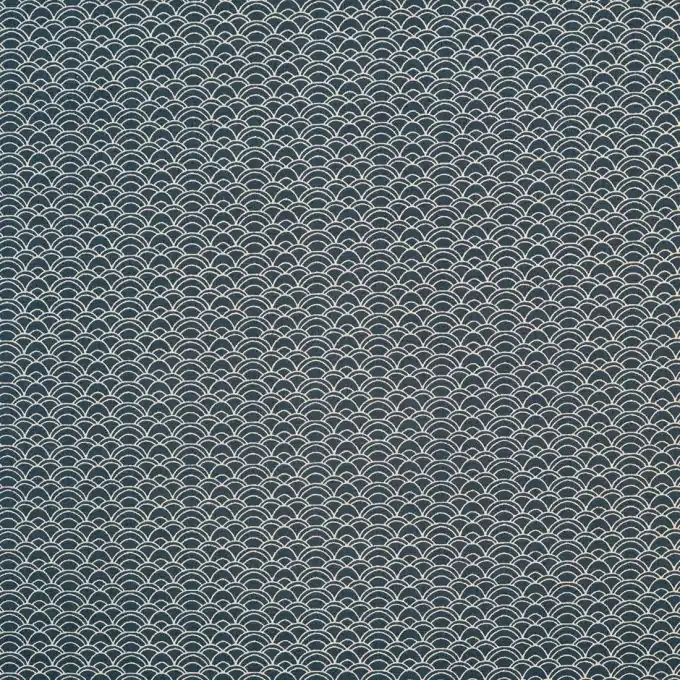 Heute Kaufen Baumwollpopeline Blau Schuppenmuster 140cm Breit