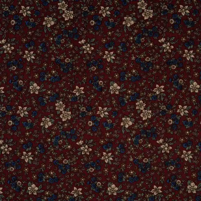 Sofort Bestellen Samtstoff Blumen burgundyrot