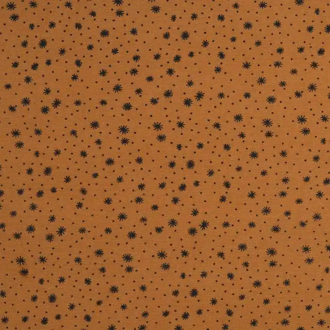Baumwollstoff Sterne senfgelb schwarz Beliebt