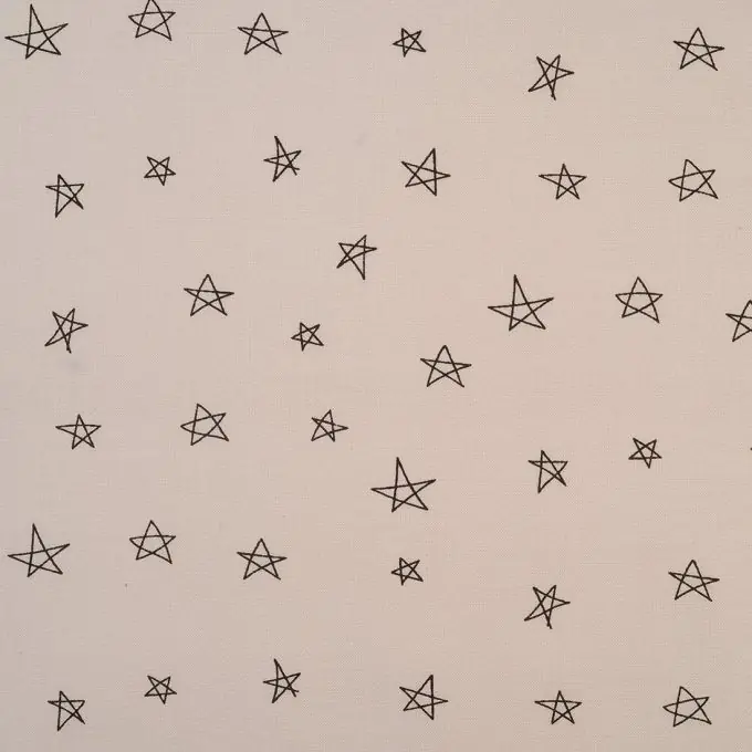 Bestpreis Popeline Stoff Sterne Grau Schwarz 142cm Breite