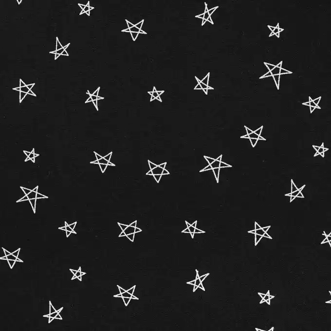 Popeline Sterne schwarz weiss Sofort Bestellen