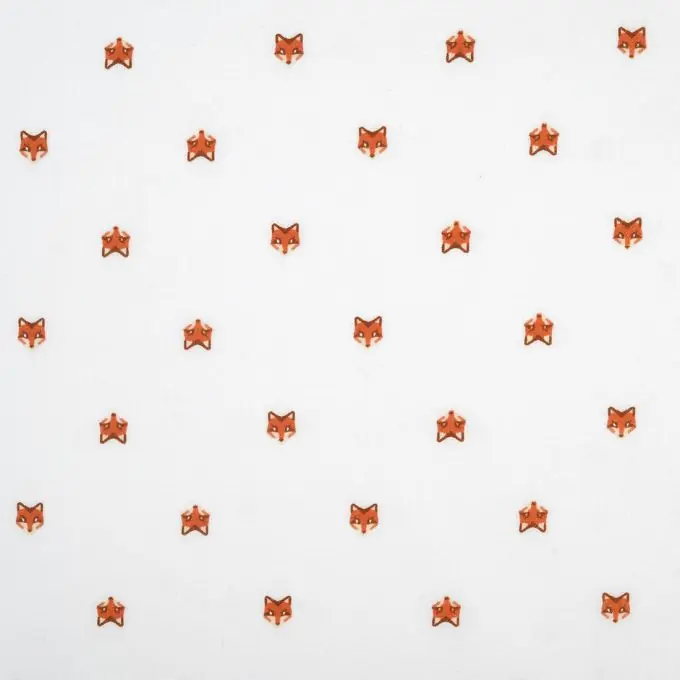 Mega-Angebot Popeline Stoff Fuchs Weiß Ocker 142 cm Breite