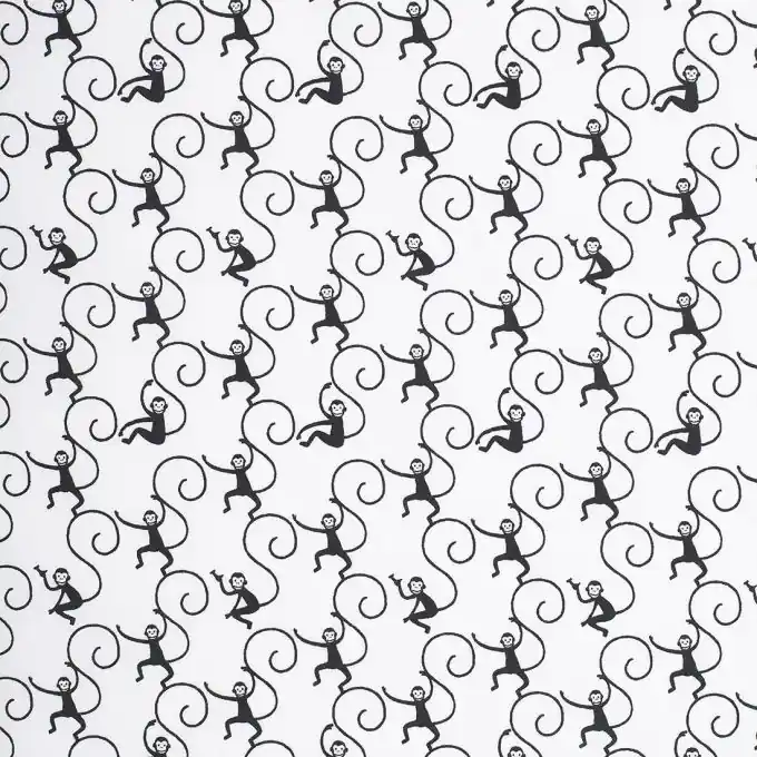 Sonderangebot Popeline-Stoff mit Affenmotiv, 112 cm breit