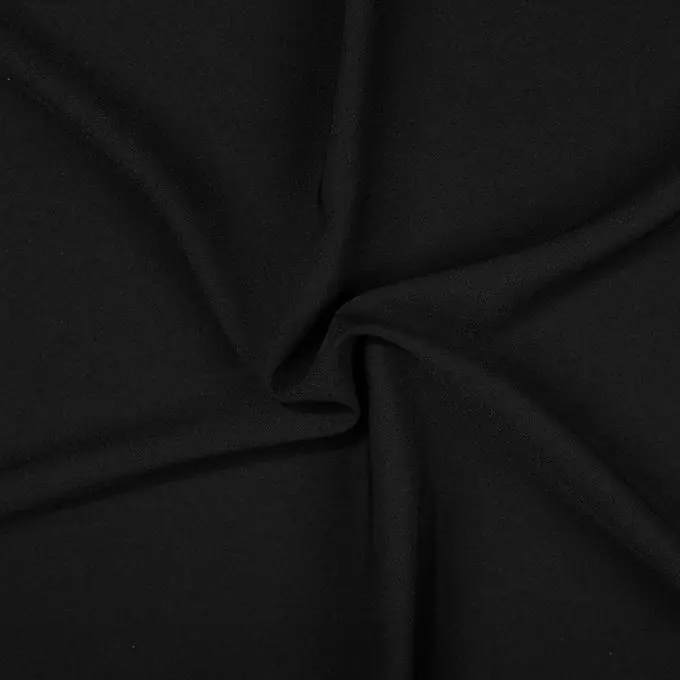 Crepe-Stoff, einfarbig schwarz Bestpreis