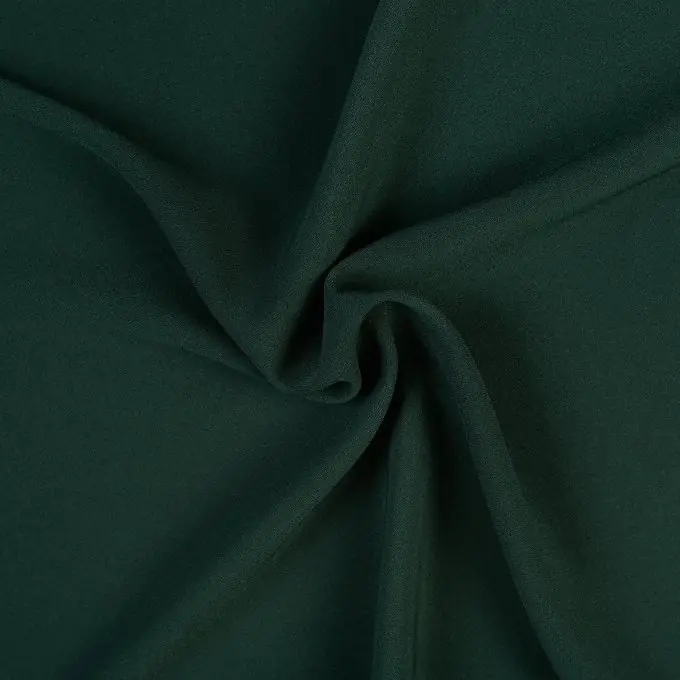 Crepe-Stoff, einfarbig denkelgrün Rabatt