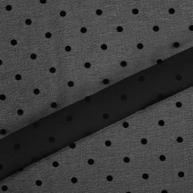 Batist Samt Punkte schwarz Super-Preis