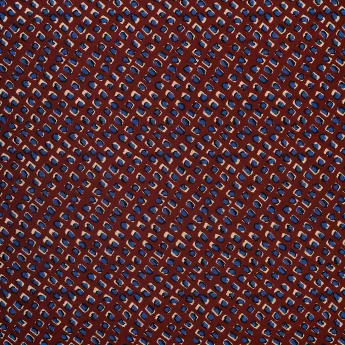 Exklusiv Satinstoff Rot gemustert