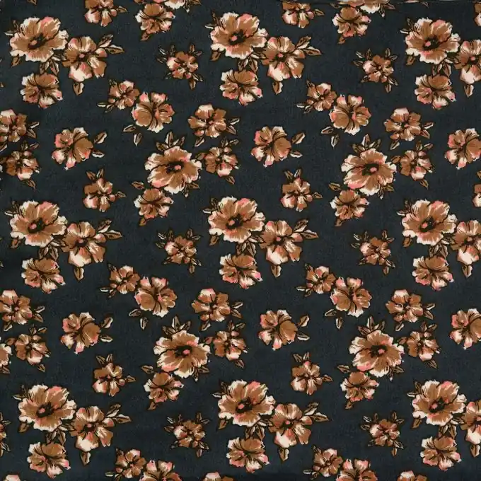 Satinstoff dunkelblau ockerfarben Jetzt Bestellen