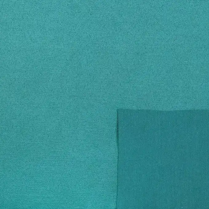 Echt Satinstoff Polyester Baumwolle türksblau/grün