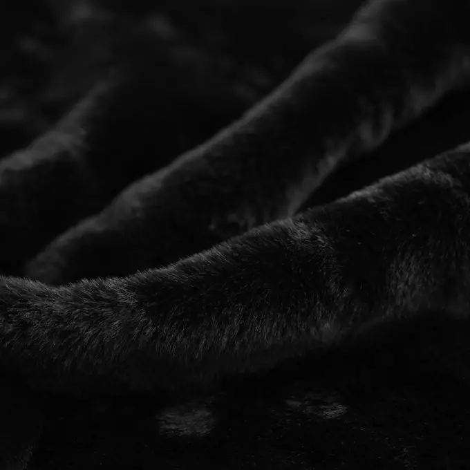 Einfarbiges Kunstfell, schwarz Expressversand