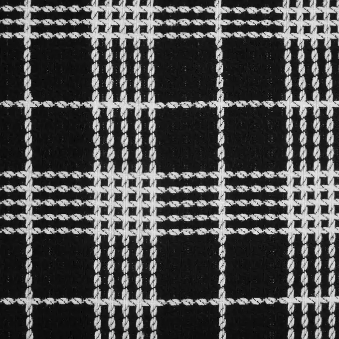 Sonderaktion Wollstoff Karos schwarz