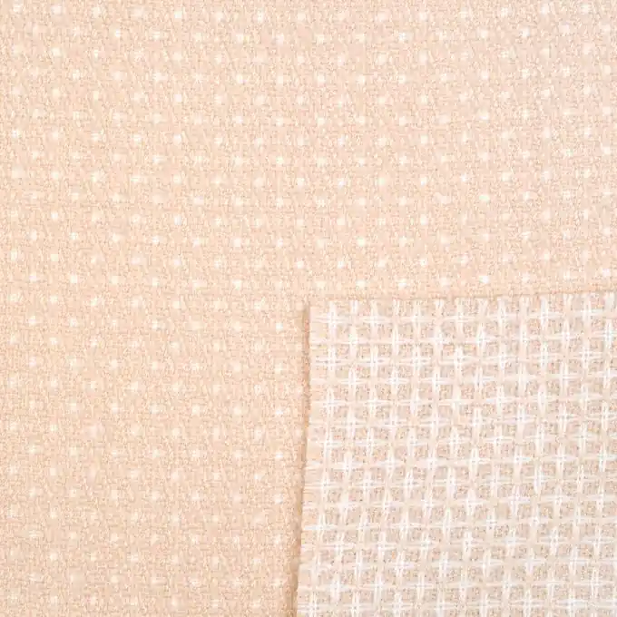 Woll-Effekt Stoff rosa und weiß Top-Preis