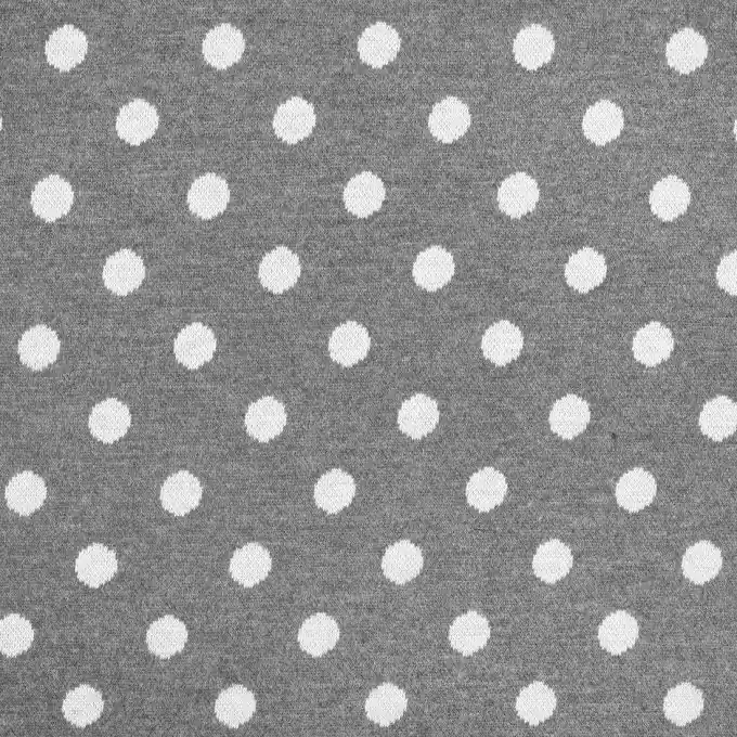 Gratis Versand Grau-Weiß Gepunkteter Strickstoff 145 cm Breite