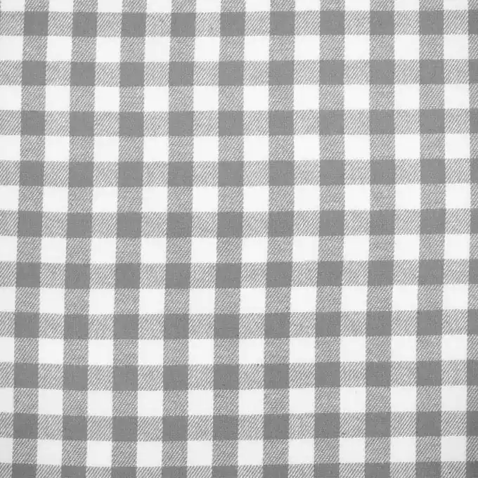 Baumwollflanell Grau-Weiß Kariert 145 cm Breit Sonderaktion