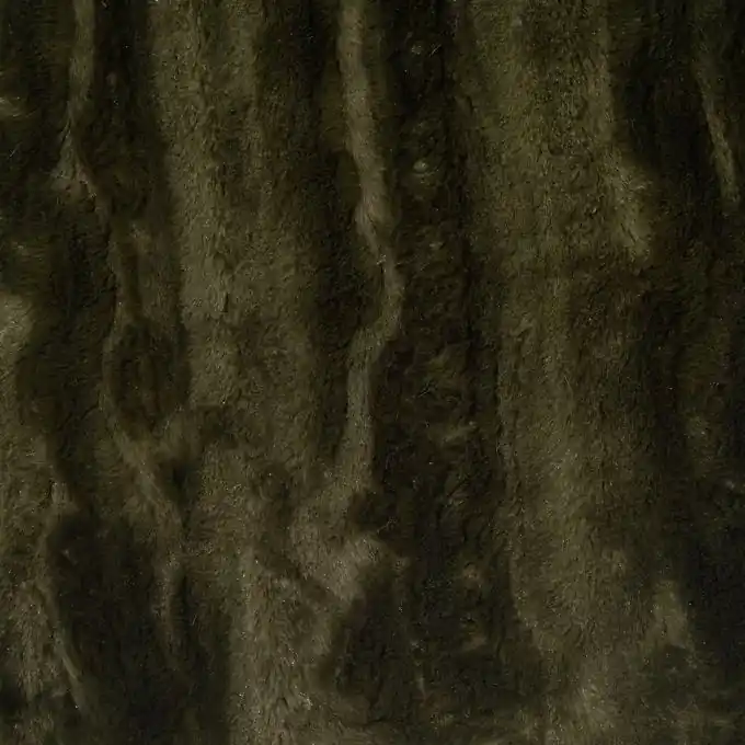 Letzte Chance Leicher Kunstpelz, Khaki