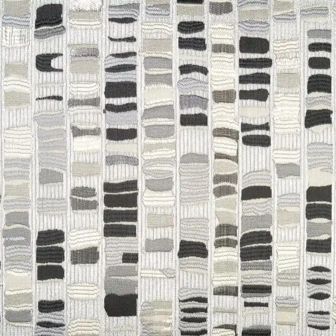 Jacquard-Stoff Silberstreifen Schwarz 150cm Breite Premium