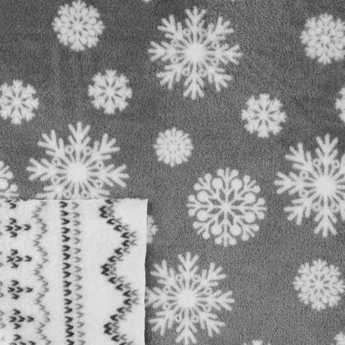 Kostenfreie Lieferung Kuscheliger Stoff mit grauen Flocken