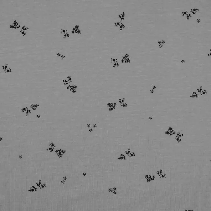 Jersey grau schwarze Blumen Super-Preis