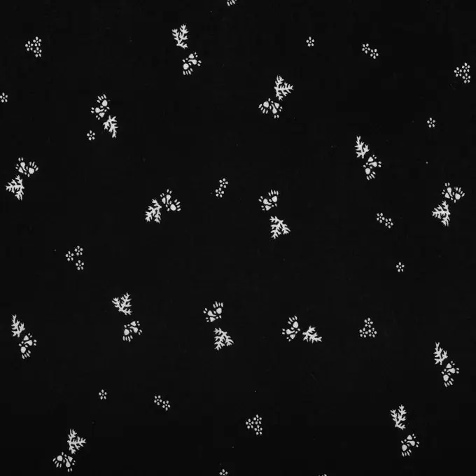 Jersey Blumen Schwarz Weiß Top-Qualität