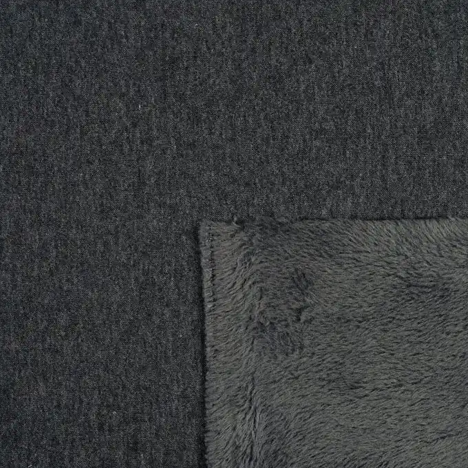 Sweatshirtstoff Fleece dunkelgrau Nur Heute