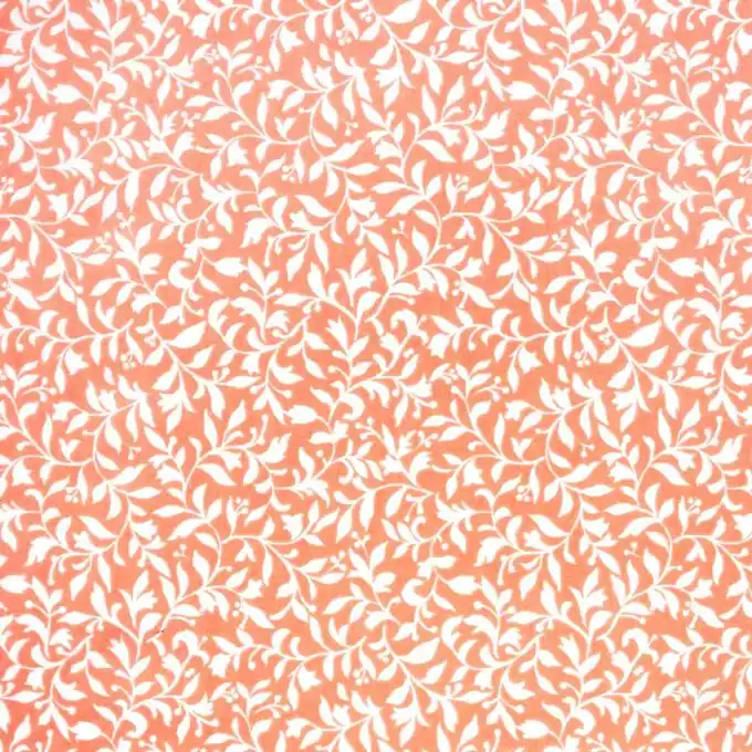 Baumwollbatist Blätter Koralle Sichere Zahlung