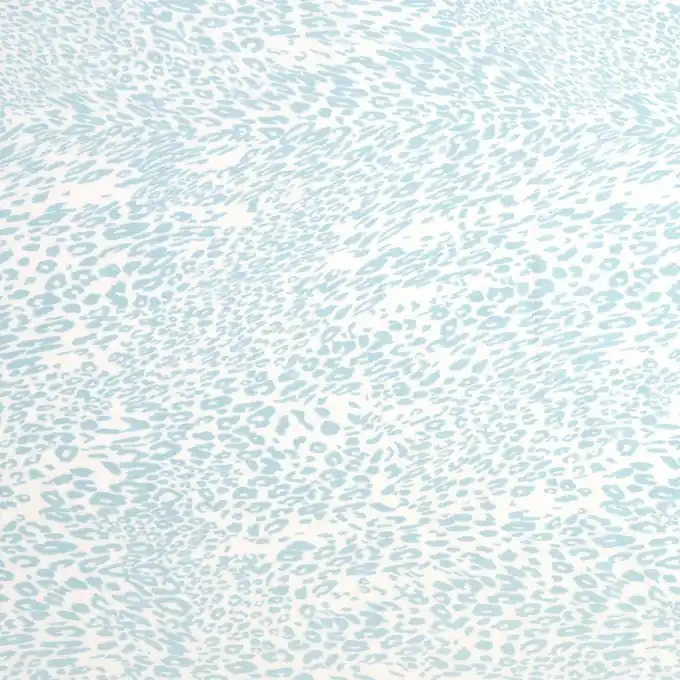 Stoff aus blau-weißem Panther-Viskosestoff Sichere Zahlung