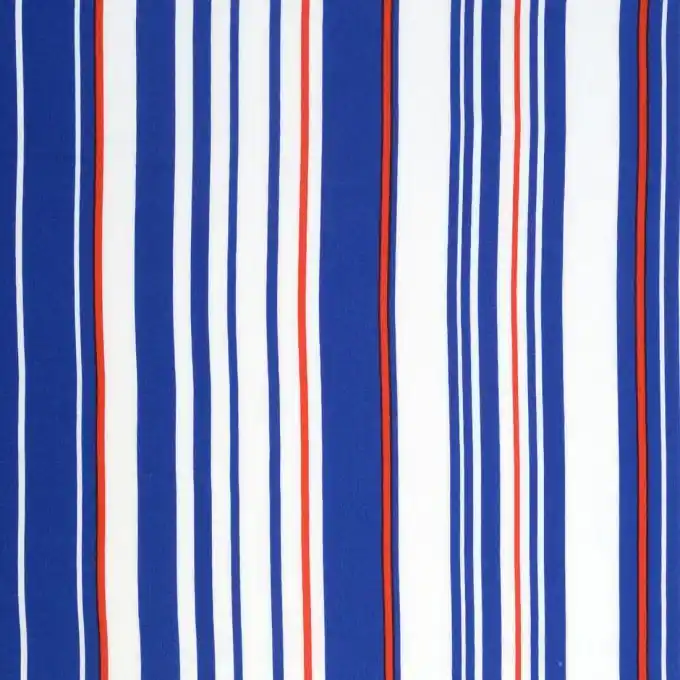 Gleich Bestellen Gestreifter Viskosestoff in Blau, Weiß und Rot