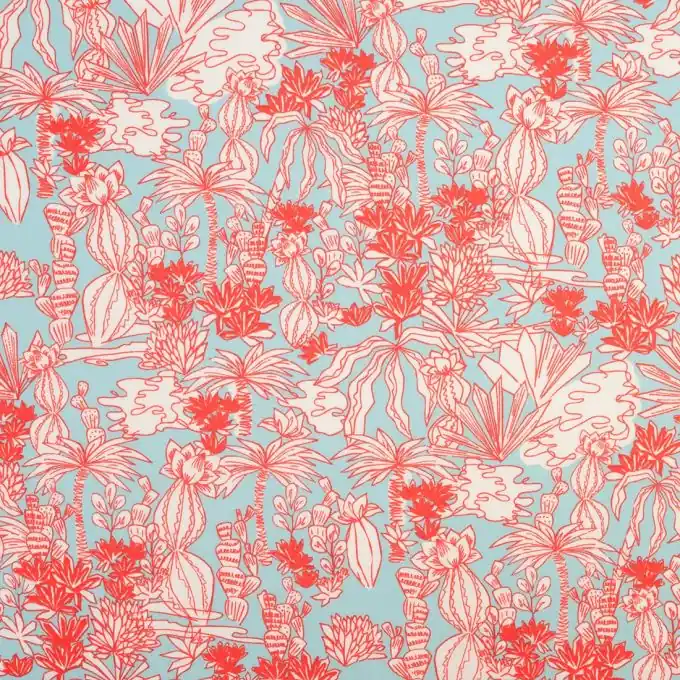 Viskosestoff Extotisch koralle blau Bestpreis