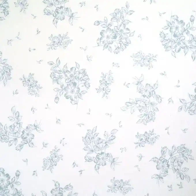 Angebot Blauer Blüten Leinenstoff 145 cm Breite