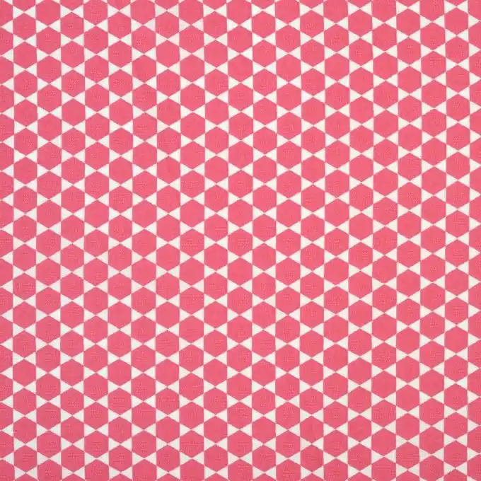 Neu Rosa Hexagon Baumwollstoff 140cm Breite