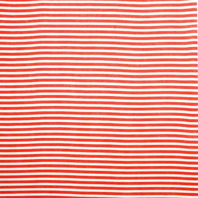 Leinenstoff Streifen rot Schnäppchen