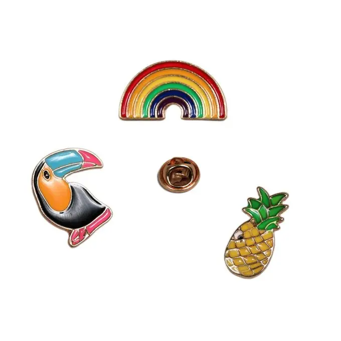 Preisreduziert Set 3 Anstecker Tropic