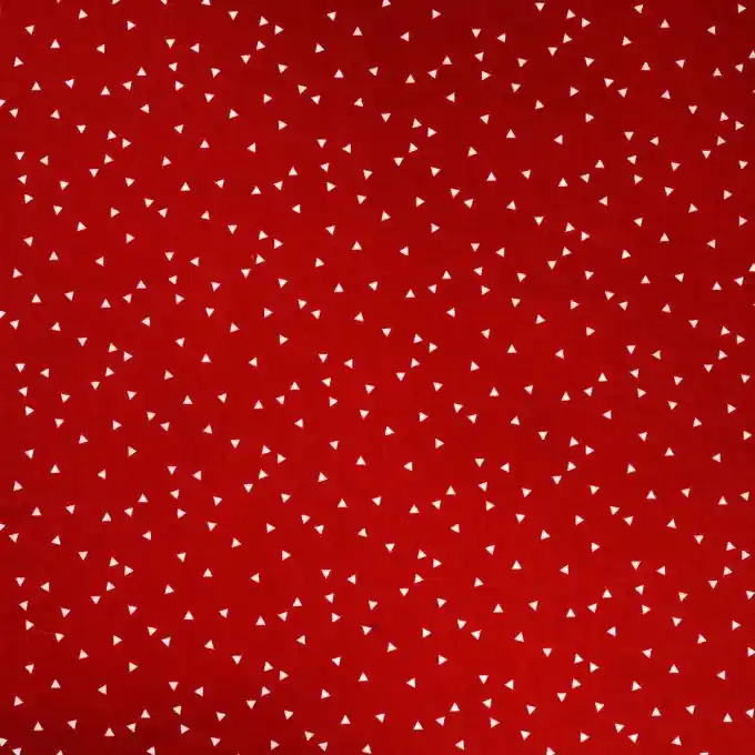 Popeline Dreiecke rot Preisknaller